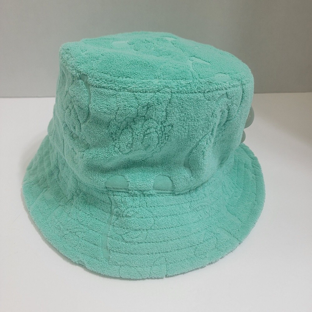 Disney Parks Mickey Mouse Bucket Terry Cloth 2 Hats In Turquoise Adult New Lot 2 - Picture 5 of 9